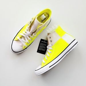 neon yellow converse